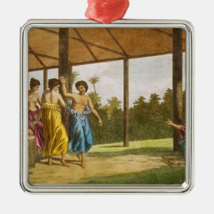 Captain Wallis, on his arrival in O'Taheite Metal Tree Decoration