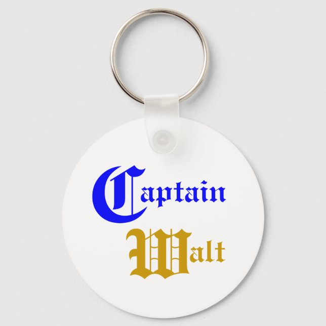 Captain Walt - Boating Keychain (Front)
