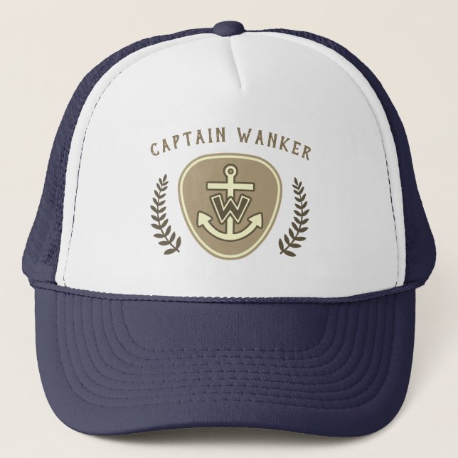 "Captain Wanker" Trucker Hat (Front)