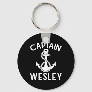 Captain Wesley Anchor Ship Boating Yacht Boat  Key Ring
