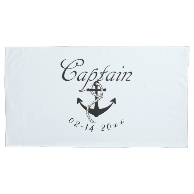 Captain with Anchor Pillowcase (Front)