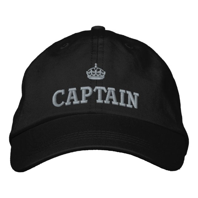 Captain with  crown logo embroidered hat (Front)