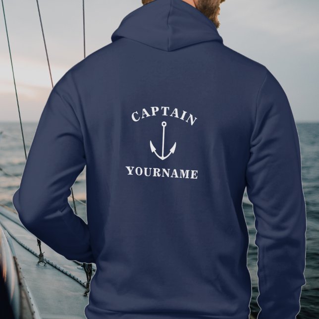 Captain Your Name Nautical Anchor Sweatshirt (Creator Uploaded)