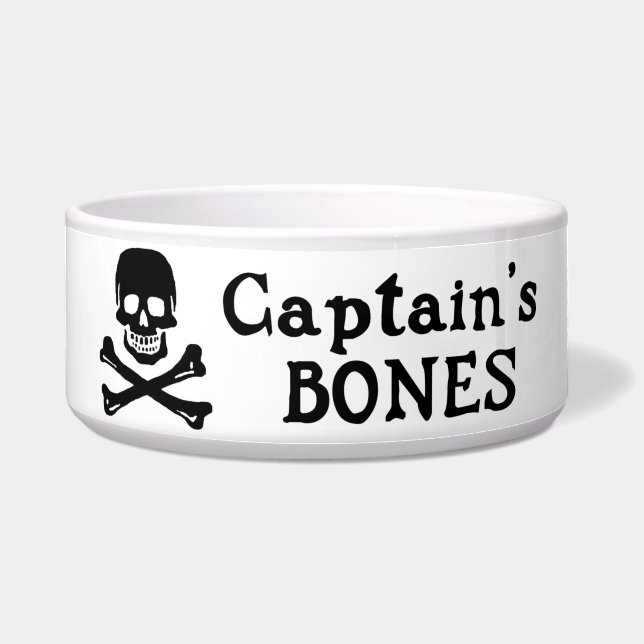 Captain's Bones Dog Bowl (Front)