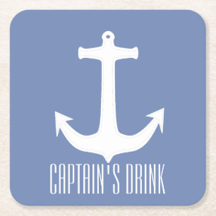 Captain's Drink Anchor Paper Coaster