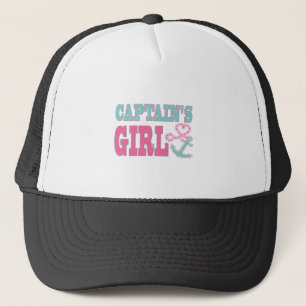 Captain's Girl Anchor and Heart Trucker Hat