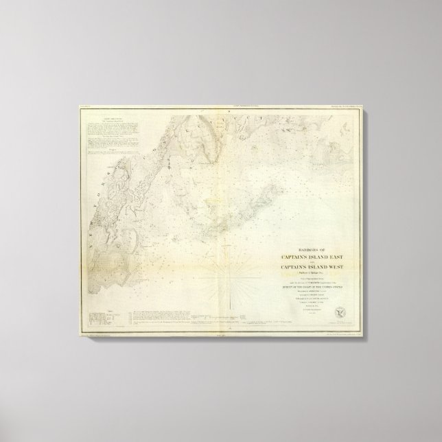 Captain's Island E, W Canvas Print (Front)