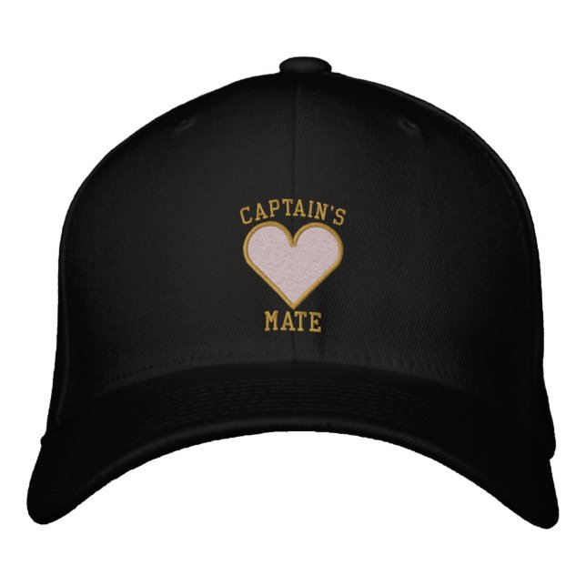 CAPTAIN'S MATE Heart design Embroidered Hat (Front)