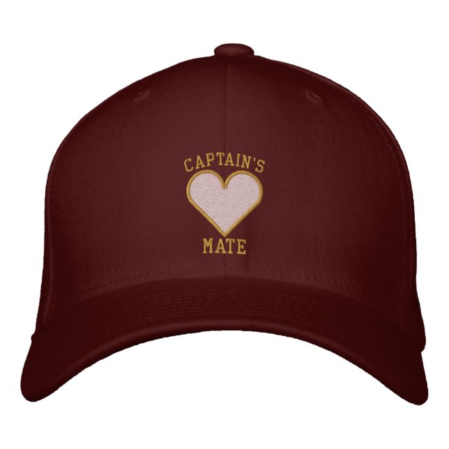 CAPTAIN'S MATE Heart design Embroidered Hat (Front)