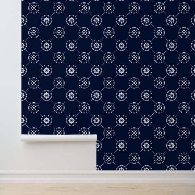 Captain'S Wheel Pattern Wallpaper (Application)