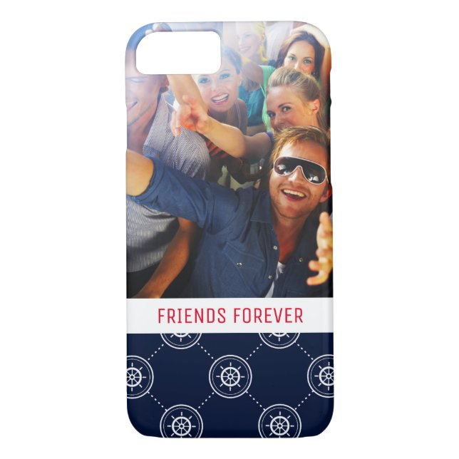 Captain'S Wheel Pattern | Your Photo & Text Case-Mate iPhone Case (Back)