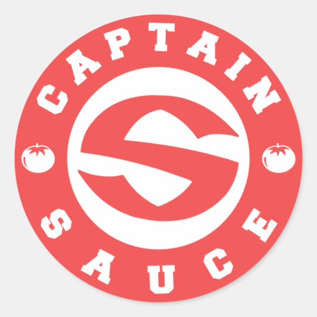 Captainsauce Logo Classic Round Sticker (Front)