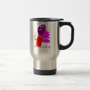 capten amphitire, here i come, to save the day! travel mug