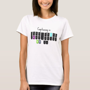 Captioning is Cool Steno Keyboard Shirts