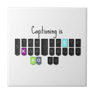 Captioning is Cool Steno Keyboard Tile