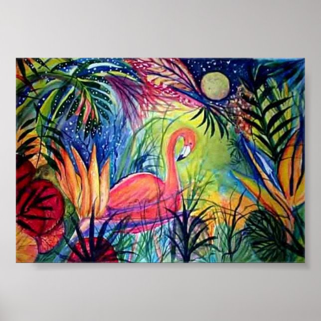 Captiva Flamingo Midnight Poster (Front)