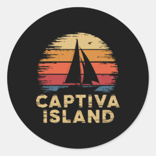 Captiva Island Beach Florida Fl Surfing Fishing Va Classic Round Sticker