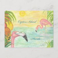 Captiva Island Flamingos Florida Art