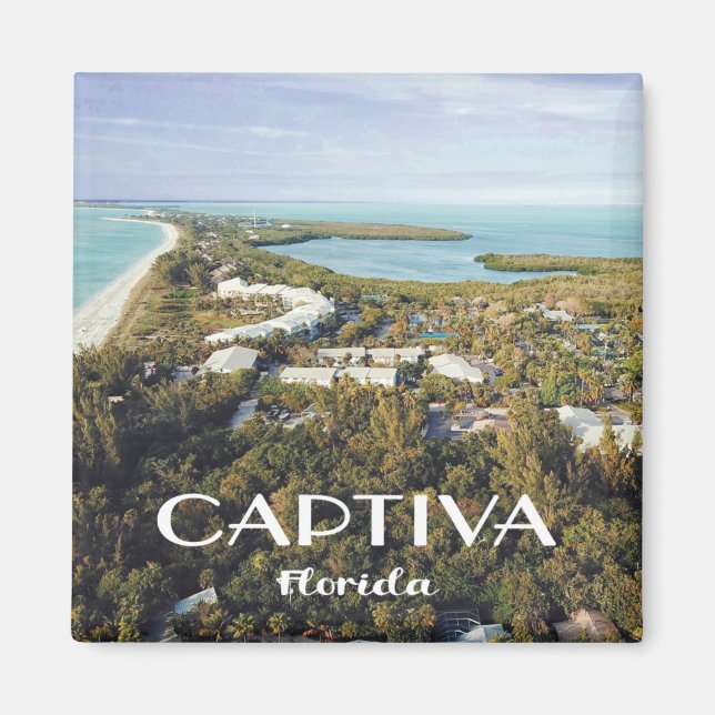 Captiva Island, Florida Aerial View Photo Magnet (Front)