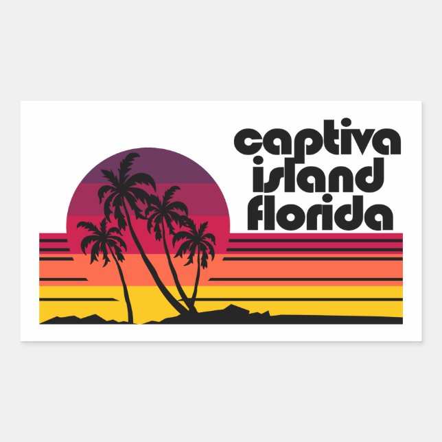 Captiva Island Florida Rectangular Sticker (Front)