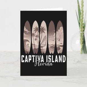 Captiva Island Florida Surfboard Men Women Surfing Card