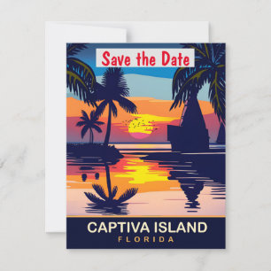 Captiva Island, Florida, Travel Postcard,  Save The Date