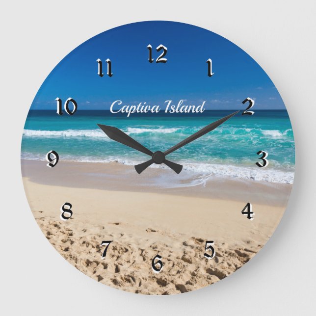 Captiva Island, Florida - tropical paradise Large Clock (Front)