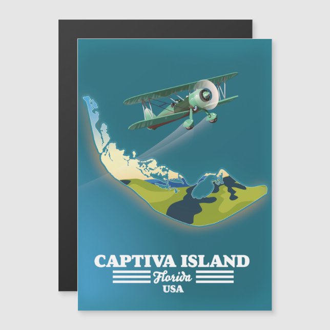 Captiva Island Florida USA map (Front/Back)