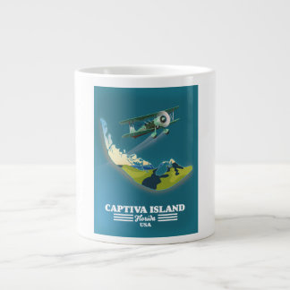 Captiva Island Florida USA map Large Coffee Mug