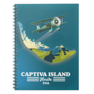 Captiva Island Florida USA map Notebook