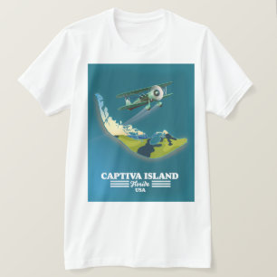 Captiva Island Florida USA map T-Shirt