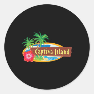 Captiva Island Florida Vintage Design Classic Round Sticker