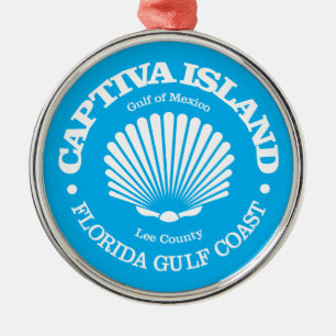 Captiva Island (seashell) Metal Tree Decoration