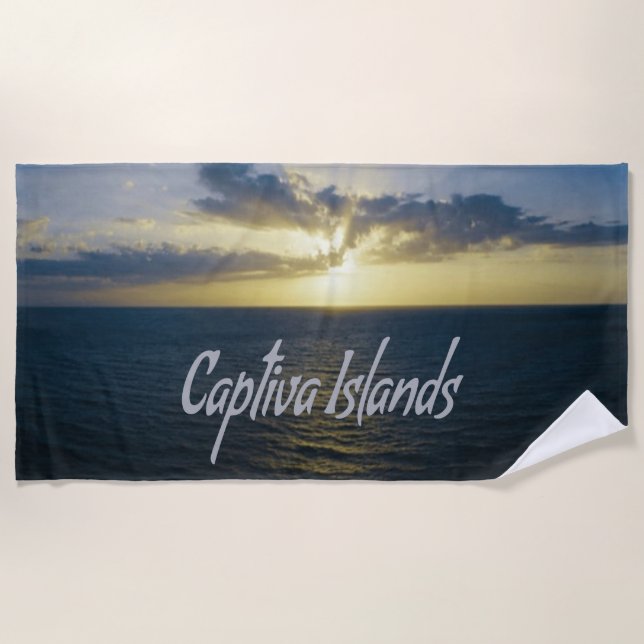 Captiva Islands Florida Beach Towel (Front)