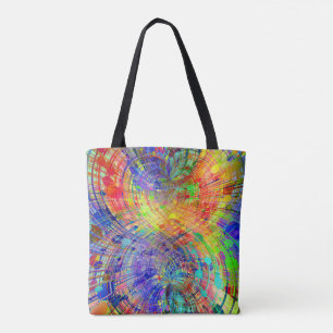 Captivateing Colorful Spirals Tote Bag