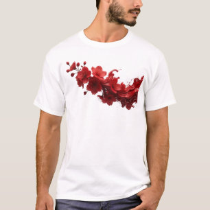 Captivating ABSTRACT FLOWER Design T-Shirt