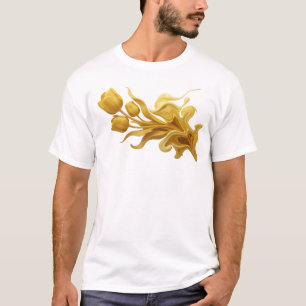 Captivating ABSTRACT FLOWER Wearable Art T-Shirt