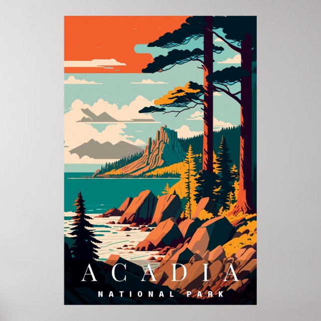 Captivating Acadia National Park Poster (Front)