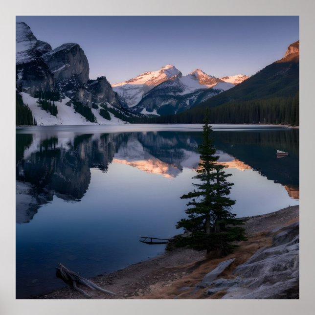 Captivating Alpine Sunrise Poster (Front)