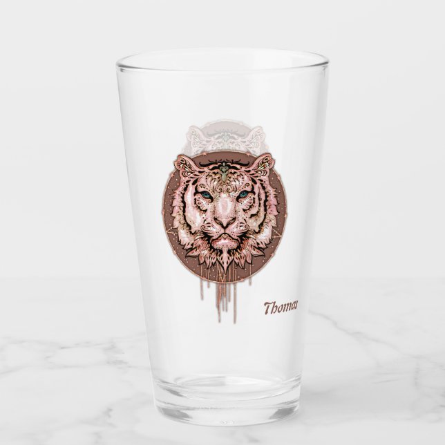 Captivating and artistic depiction of a tiger glass (Front)