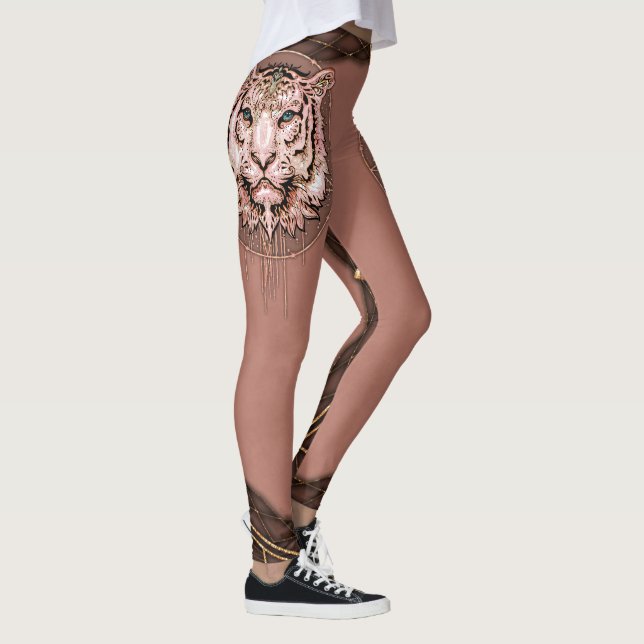 Captivating and artistic depiction of a tiger leggings (Right)
