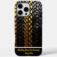 Captivating black and gold snake skin detail
