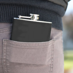 Captivating Black and White Photo of a Vintage Hip Flask