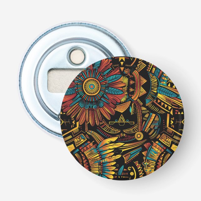 Captivating Blue "Aztec Dream" Elegance Bottle Ope Opener (Front)