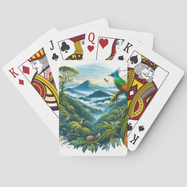 Captivating Cloud Forest Designs Playing Cards (Back)