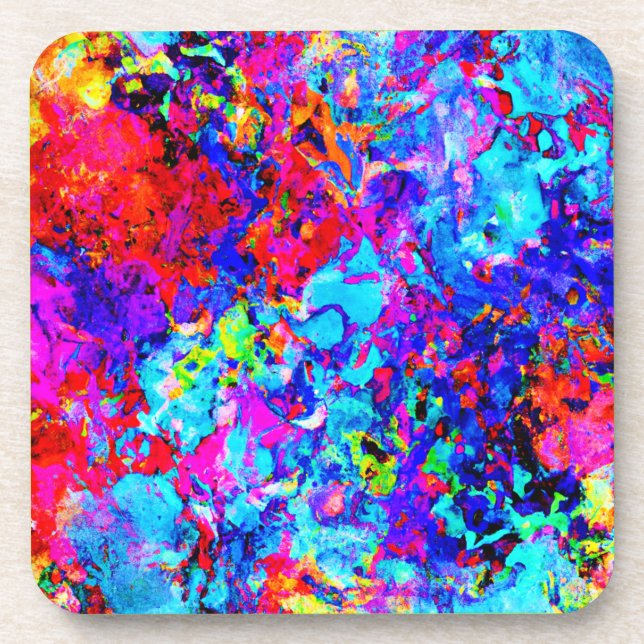 Captivating Colour Schemes of Abstract Pattern Coaster (Front)