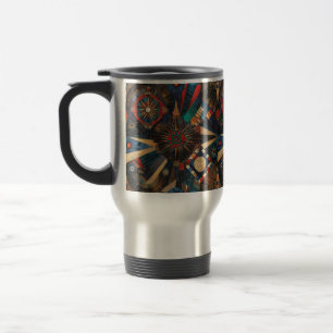 Captivating Cyan "Ancient Indigenous Chronicles" T Travel Mug