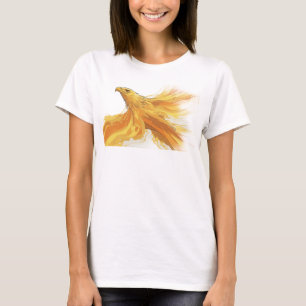 Captivating Gold Abstract Eagle Art Print T-Shirt