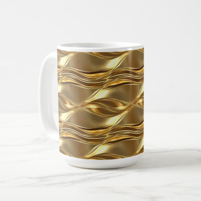 Captivating gold pattern coffee mug (Front Left)