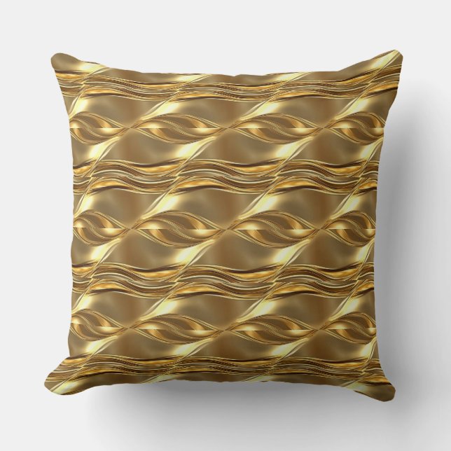 Captivating gold pattern cushion (Front)
